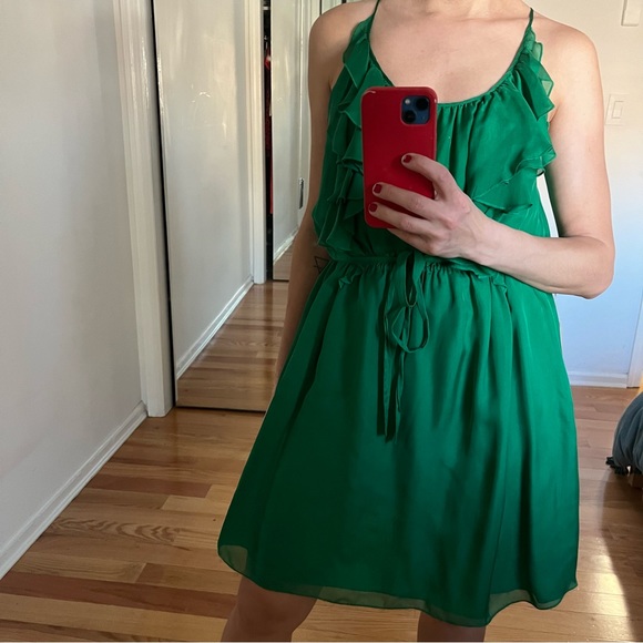 Rebecca Taylor green dress. 100% silk - Picture 7 of 7